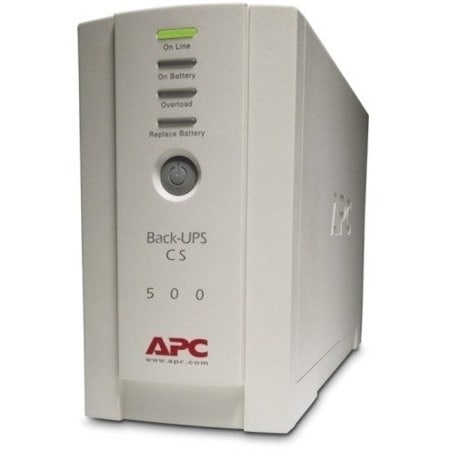 Apc Standby UPS System, 500VA, Standby, Out: 230V AC In: 230V BK500EI